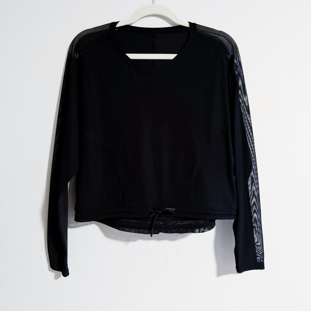 Lululemon - Black Long Sleeve Mesh Top